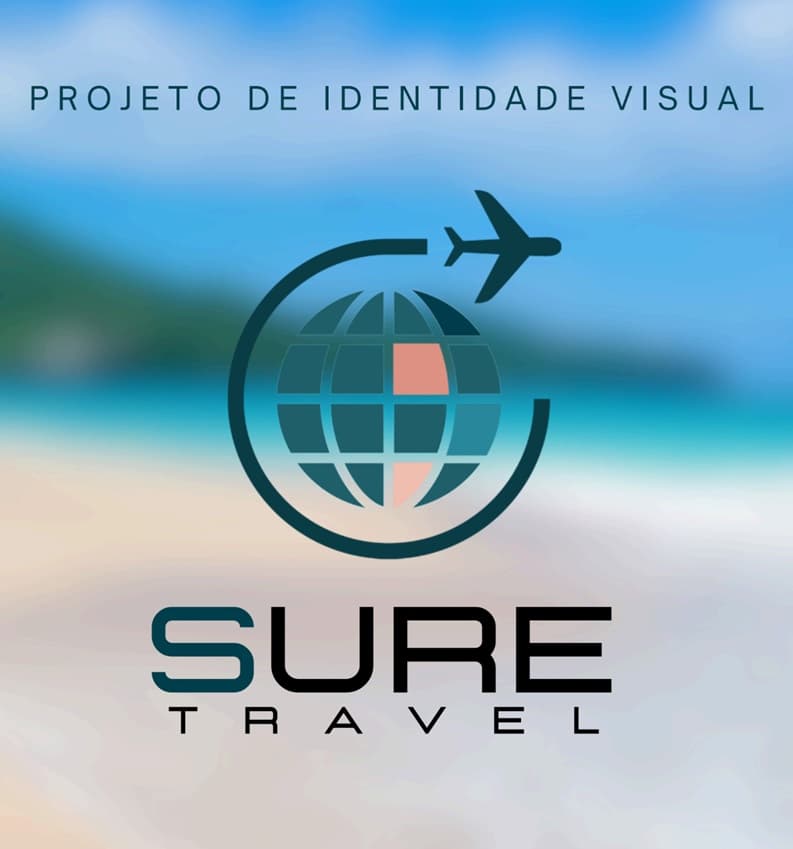 Identidade visual para agência de viagem Sure Travel