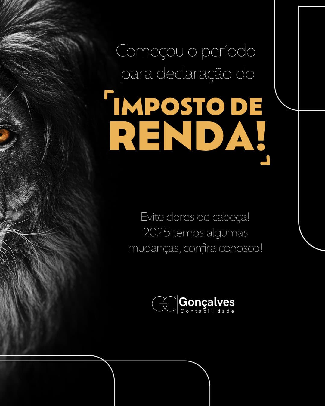 Post instagram escritório de contabilidade sobre imposto de renda