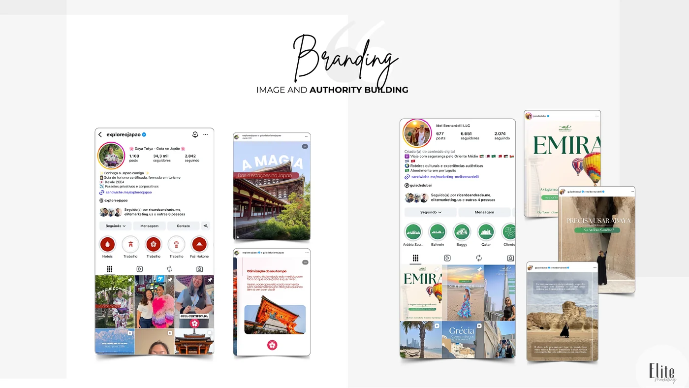 Elite Marketing branding portfolio example