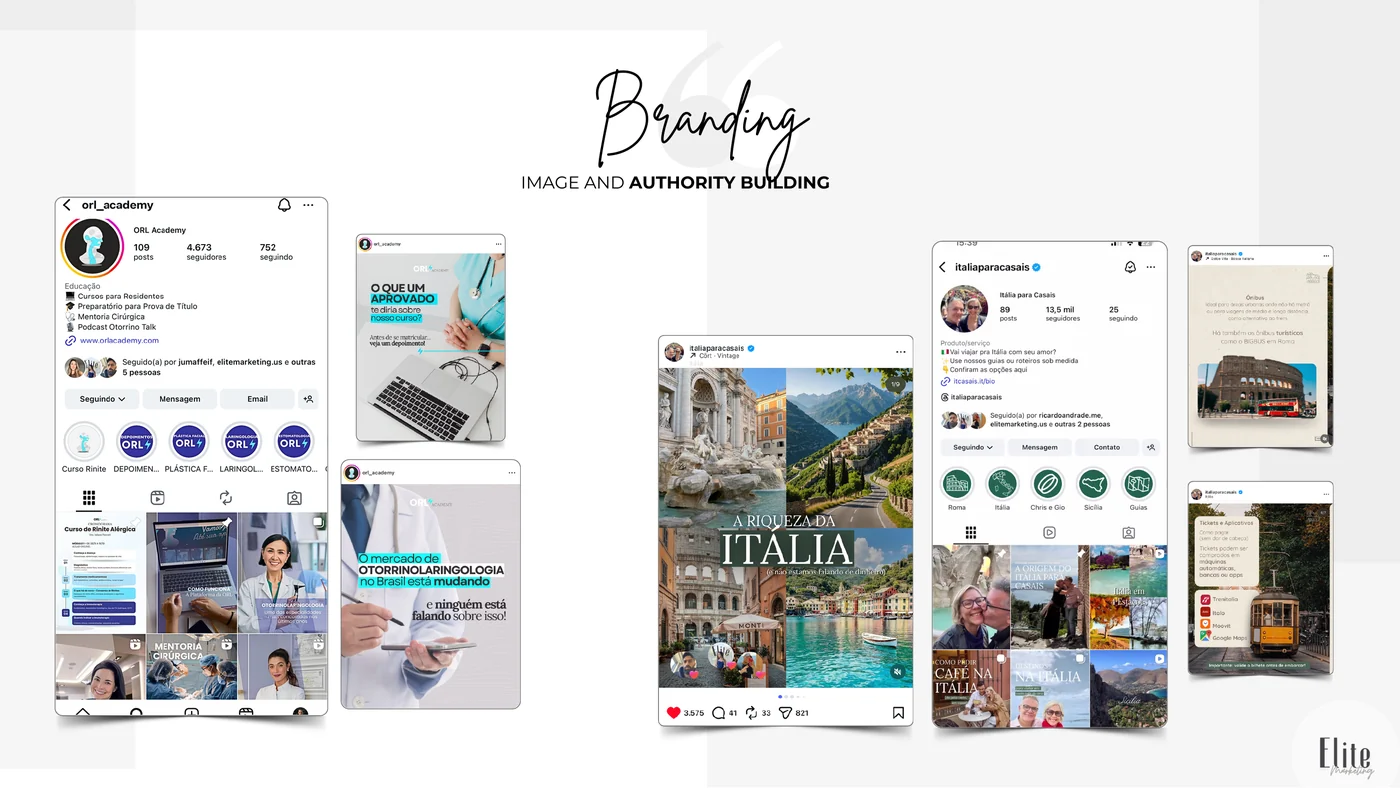 Elite Marketing social media portfolio example