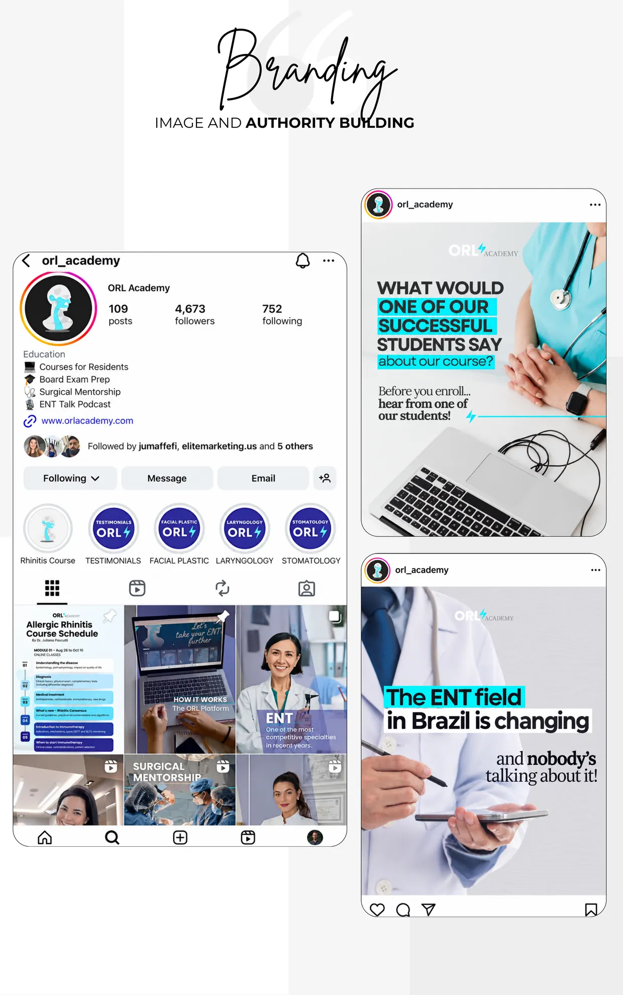 Elite Marketing branding case for a medical education academy